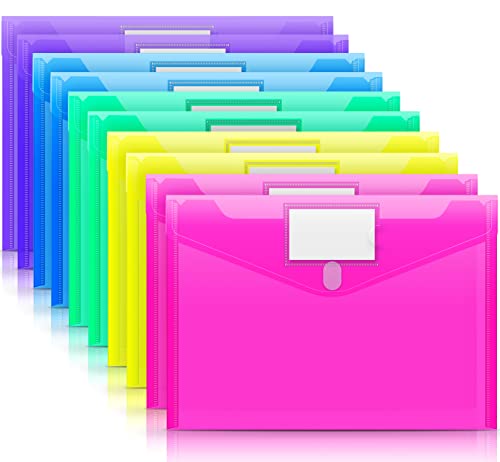 upgraded Sooez 10 Pack File Folders, Clear Poly Collection