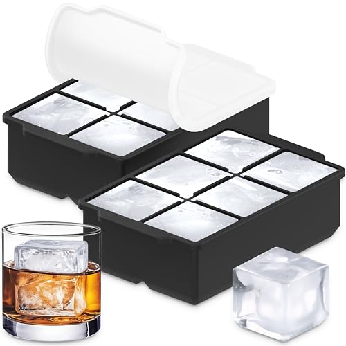 Classic KitchFort Large Silicone Ice Cube Tray (2-Pack), effortless Kit
