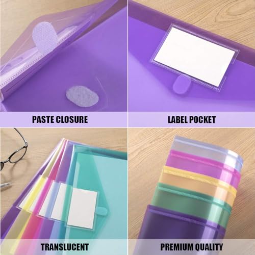 upgraded Sooez 10 Pack File Folders, Clear Poly Collection
