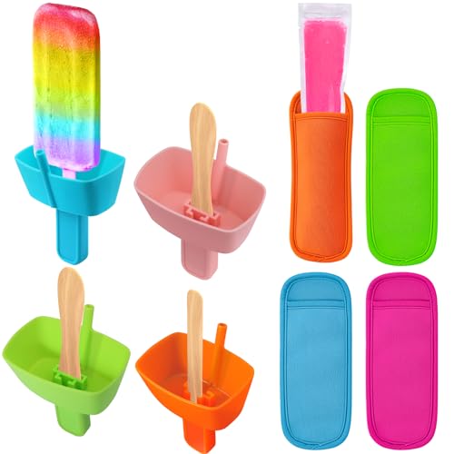 Minimalist AIERSA 8pcs Popsicle Holders and Ice Pop Essentials