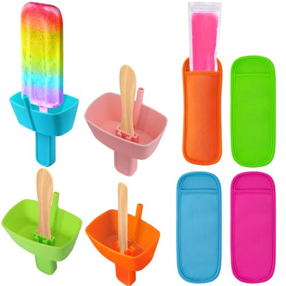 Minimalist AIERSA 8pcs Popsicle Holders and Ice Pop Essentials