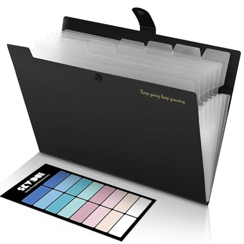 Minimalist SKYDUE Accordion File Organizer, Expanding File Folder Essentials