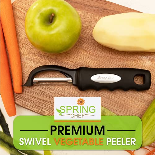 Minimalist Spring Chef top-tier Swivel Vegetable Peeler, Soft Grip Essentials