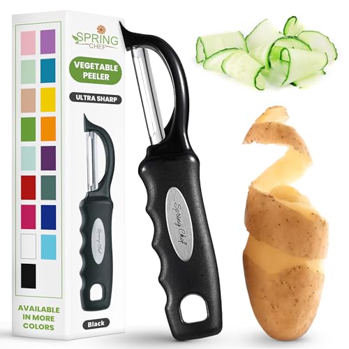 Minimalist Spring Chef top-tier Swivel Vegetable Peeler, Soft Grip Essentials